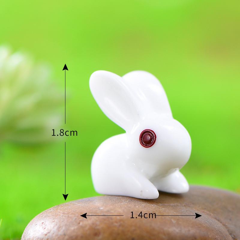 

Red Resin Adorable And White Bunny Figurines For Diy Miniature Decorations Garden белый
