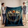 Edmonton Oilers Logo Blanket Print Blanket Soft and Cozy Perfect for the Living Room Bed Sofa or a Nap,gift