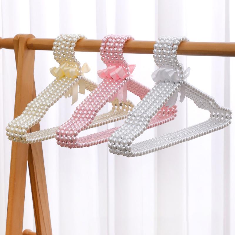 5pcs Elegant 40cm Pearl Hanger Universal Portable Pearl Hanger Artificial Pearl Clothes Hanger