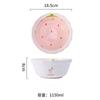 Korean‑Style Fresh Strawberry Ceramic Tableware Set, Oven & Microwave‑Safe Cute Irregular Bowl Plate Spoon for Home Kitchen