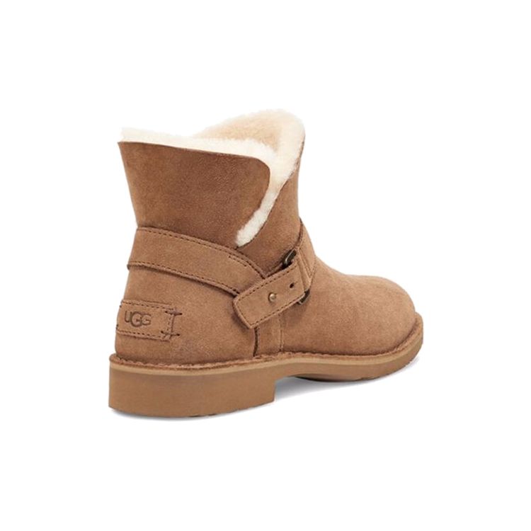 UGG Aubrielle Semišové Teplé Zavinovací Lehké Pohodlné Plyšové Módní Venkovní Krátké Sněhule Dámské boty Kaštanové 1120700-CHE