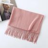 Women's Solid Color Imitation Cashmere Scarf - 200g, Red, Warm Autumn/Winter Shawl and Neckerchief