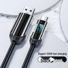 120W Type-C Data Cable with Smart Display for Fast Charging - Compatible with Huawei & Apple 15