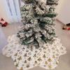 WTEMPO Christmas Tree Skirt Christmas Tree Snowflake Patterns Printed Xmas Tree Skirt Winter Indrro Outddor Party Christmas Tree Decor Mat