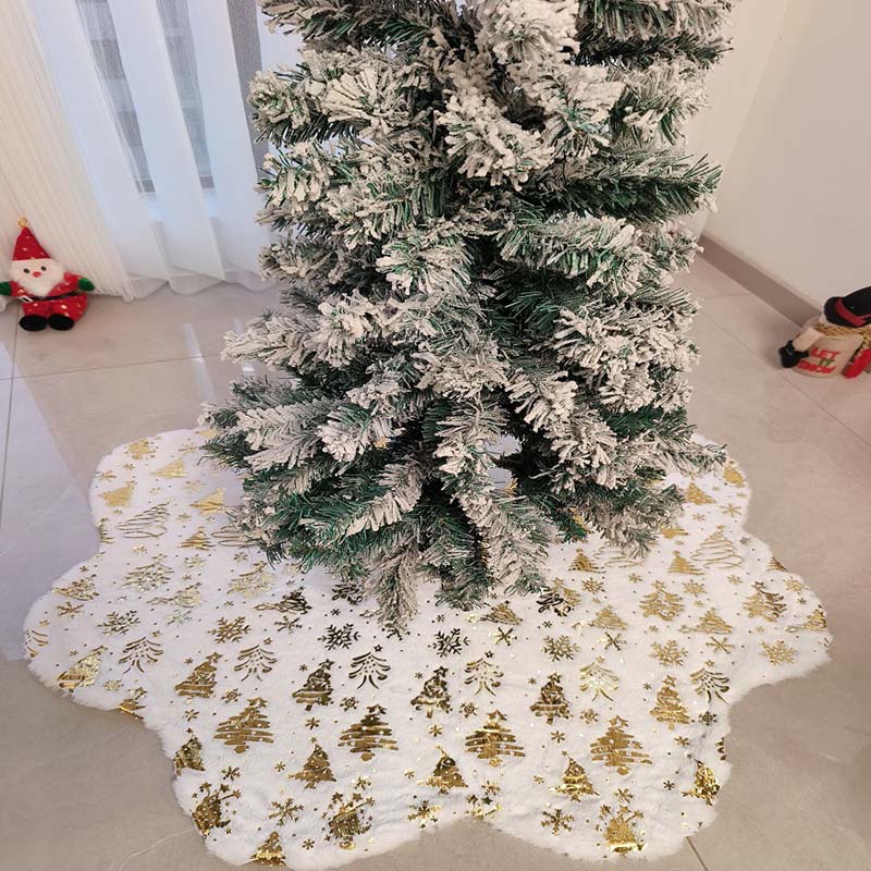 WTEMPO Christmas Tree Skirt Christmas Tree Snowflake Patterns Printed Xmas Tree Skirt Winter Indrro Outddor Party Christmas Tree Decor Mat