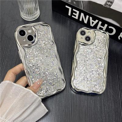Coque de téléphone plaquée pailletée à colle dégoulinante pour IPhone 16 Promax Objectif Tout Inclus Anti-Chute pour Apple 17 Nouveau Modèle Femme