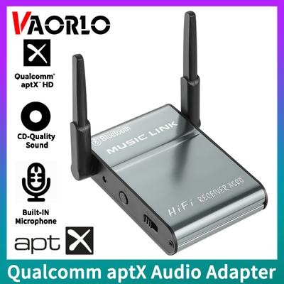 Qualcomm aptX Bluetooth garso imtuvas AUX RCA stereo CD kokybės garso Hifi Lossless HD muzikos belaidis adapteris su antena / mikrofonu