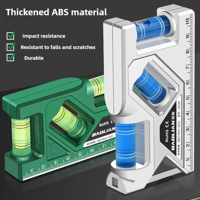 Mini Nível de Bolha de Alta Precisão Medição Horizontal Vertical Régua Métrica Transferidor Doméstico Portátil Magnético Nível de Bolso