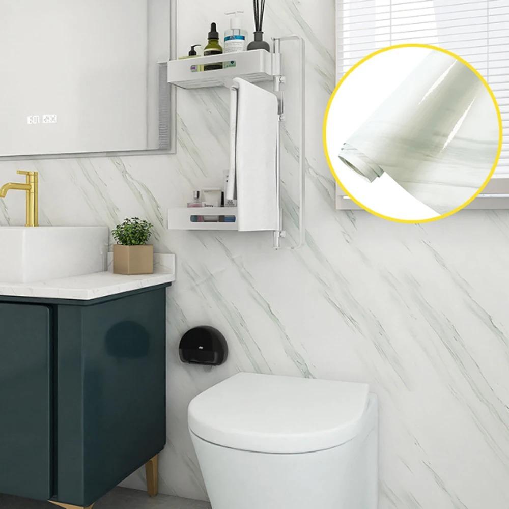 40cm Marble Pattern Kitchen Wall Stickers Self-Adhesive Oil-Proof Stain-Resistant Livingroom Resistant Home Decorative Wallpaper