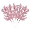 Artificial Pine Leaves Branches Christmas Gold Silver Fake Plants Glitter Garland Xmas Tree Ornament Home Room Decoration Plant