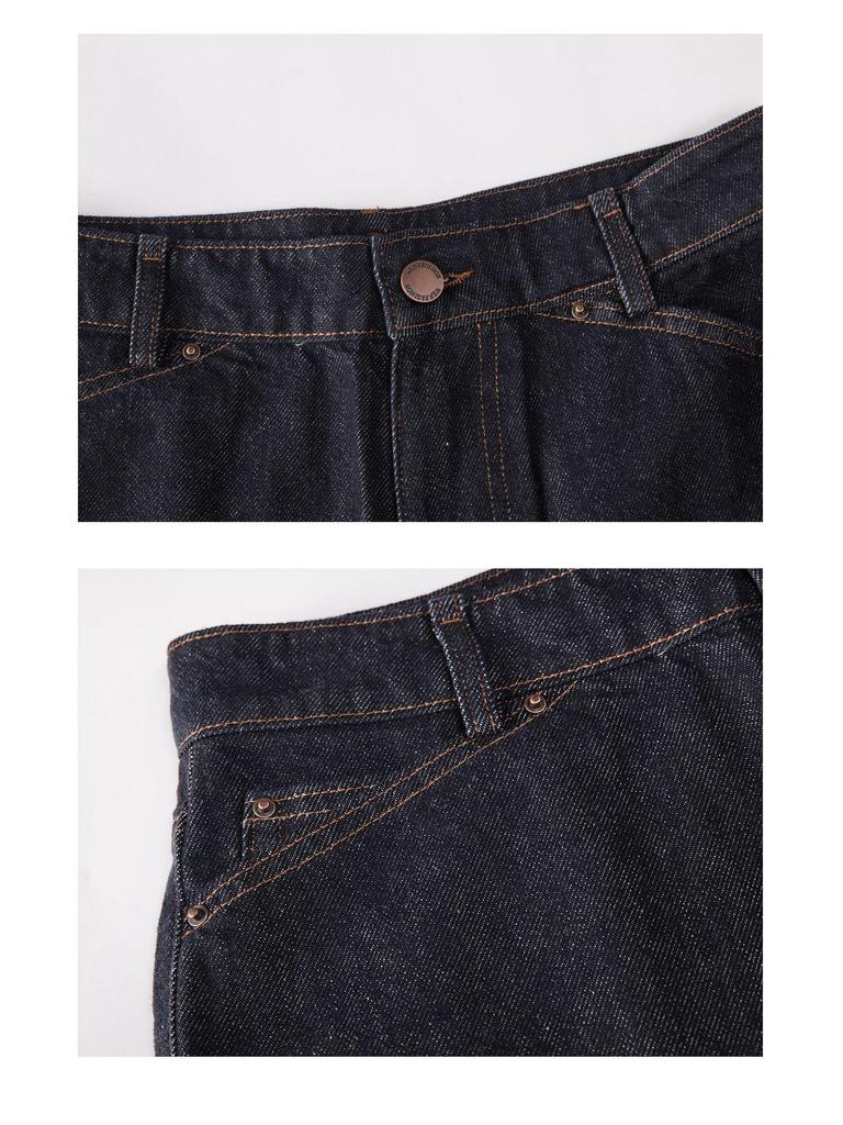 Women's Retro High-Waisted Wide-Leg Slimming Jeans - Spring Style, Straight Fit, Versatile, Flattering, Size 26