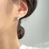 925 Silver Heart Small Stud Earrings For Women Wedding Luxury Jewelry Accessories Trend Jewellery