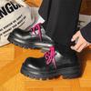 Big head leather shoes men's ins trendy British style platform Martin boots niche design high-end Derby shoes 6115-J