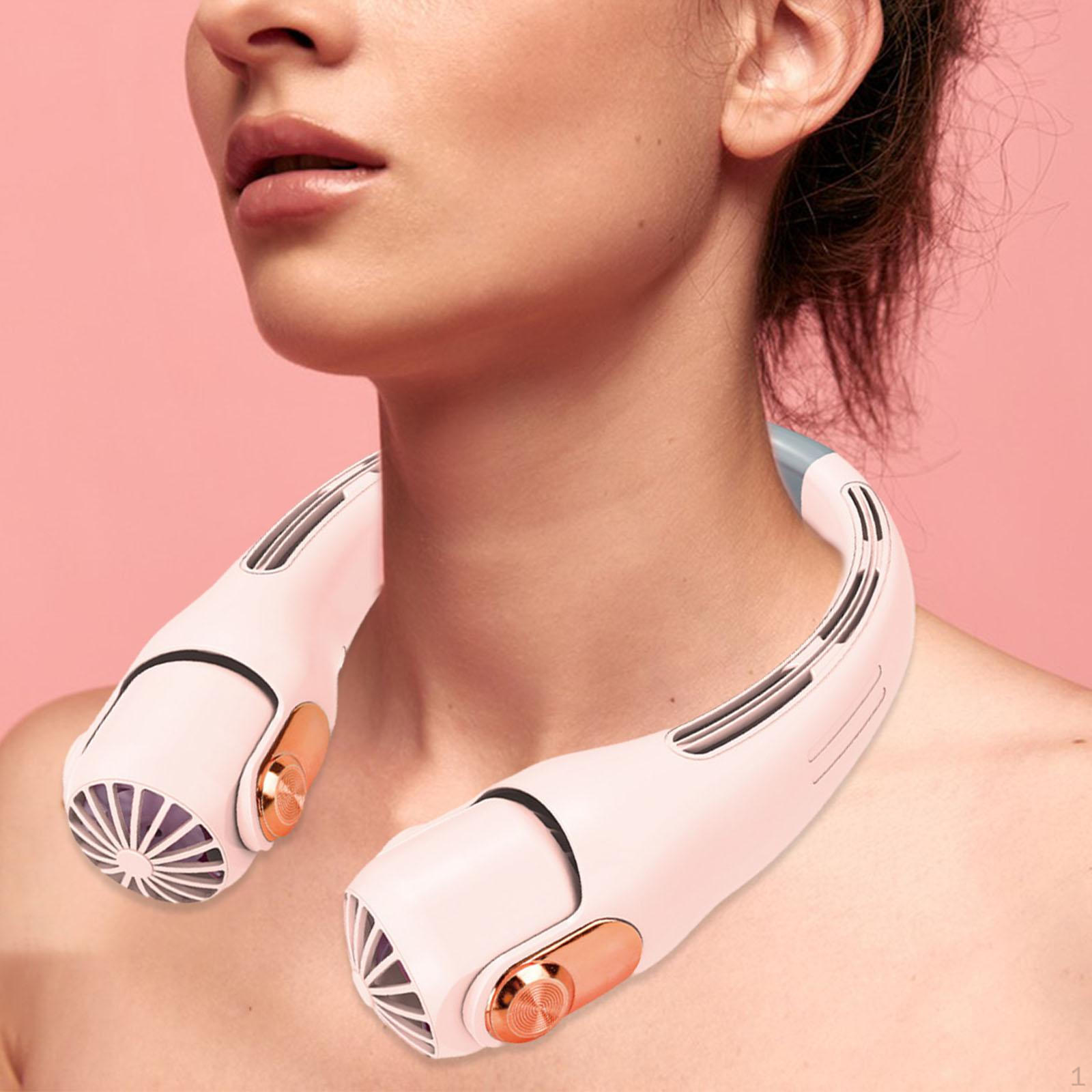 

Вентилятор без лопастей на шею, перезаряжаемое портативное охлаждающее устройство для активного отдыха розовый