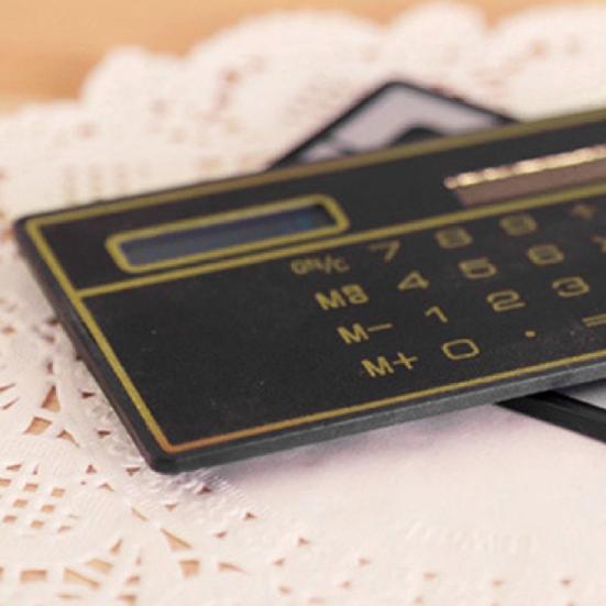 Calculator Portable 8 Ultra Thin Mini Digit Durable Card Calculator for Home