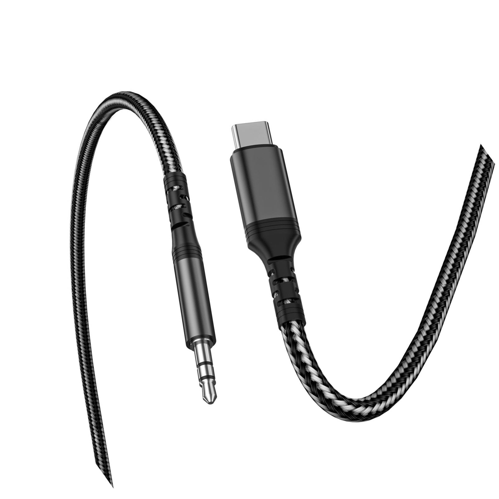 

HiFi Type C to 3.5mm Auxiliary Cable with Reinforced Molding Process for Easy Music Streaming чорний