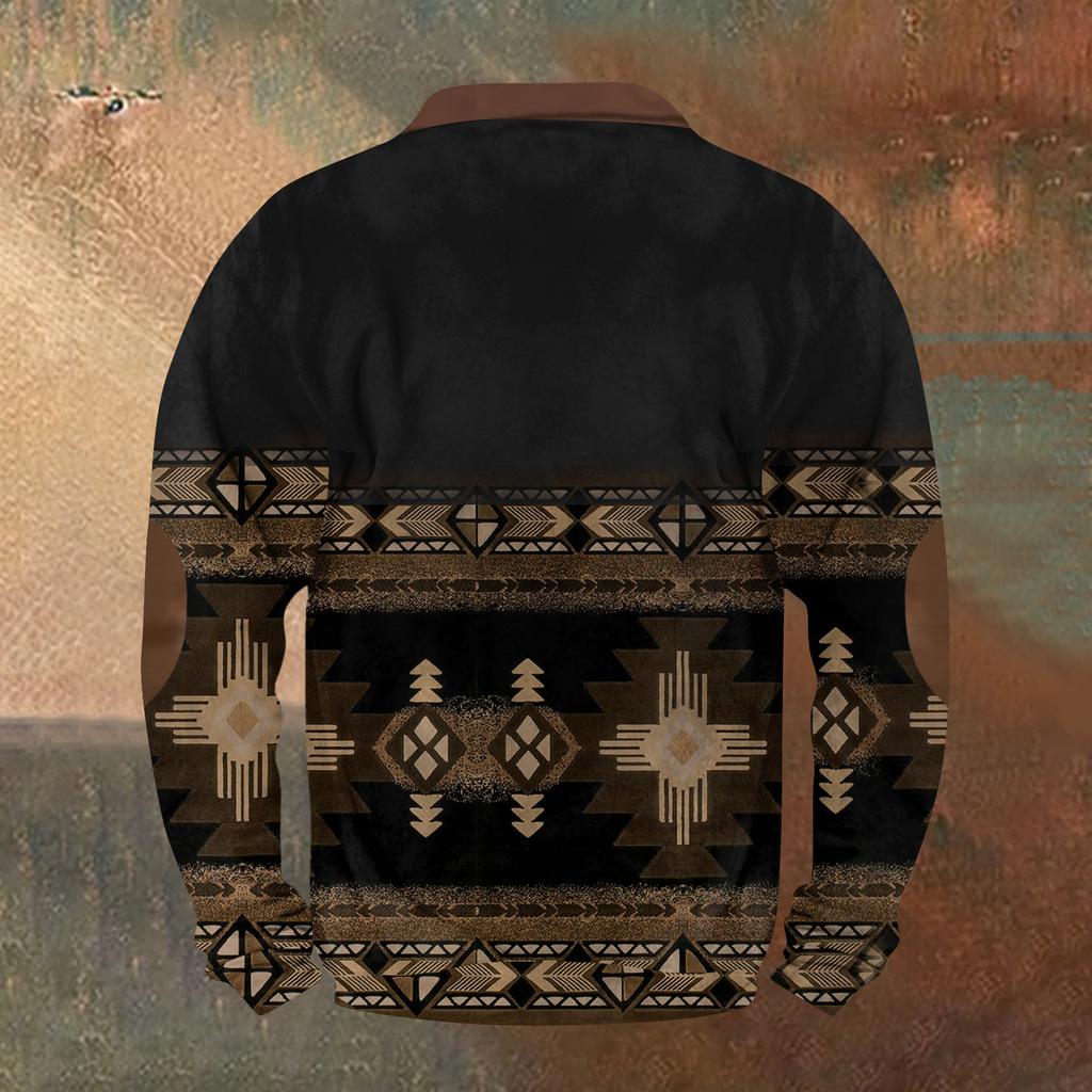 Men's Retro Casual Gradient Printed Sweatshirt