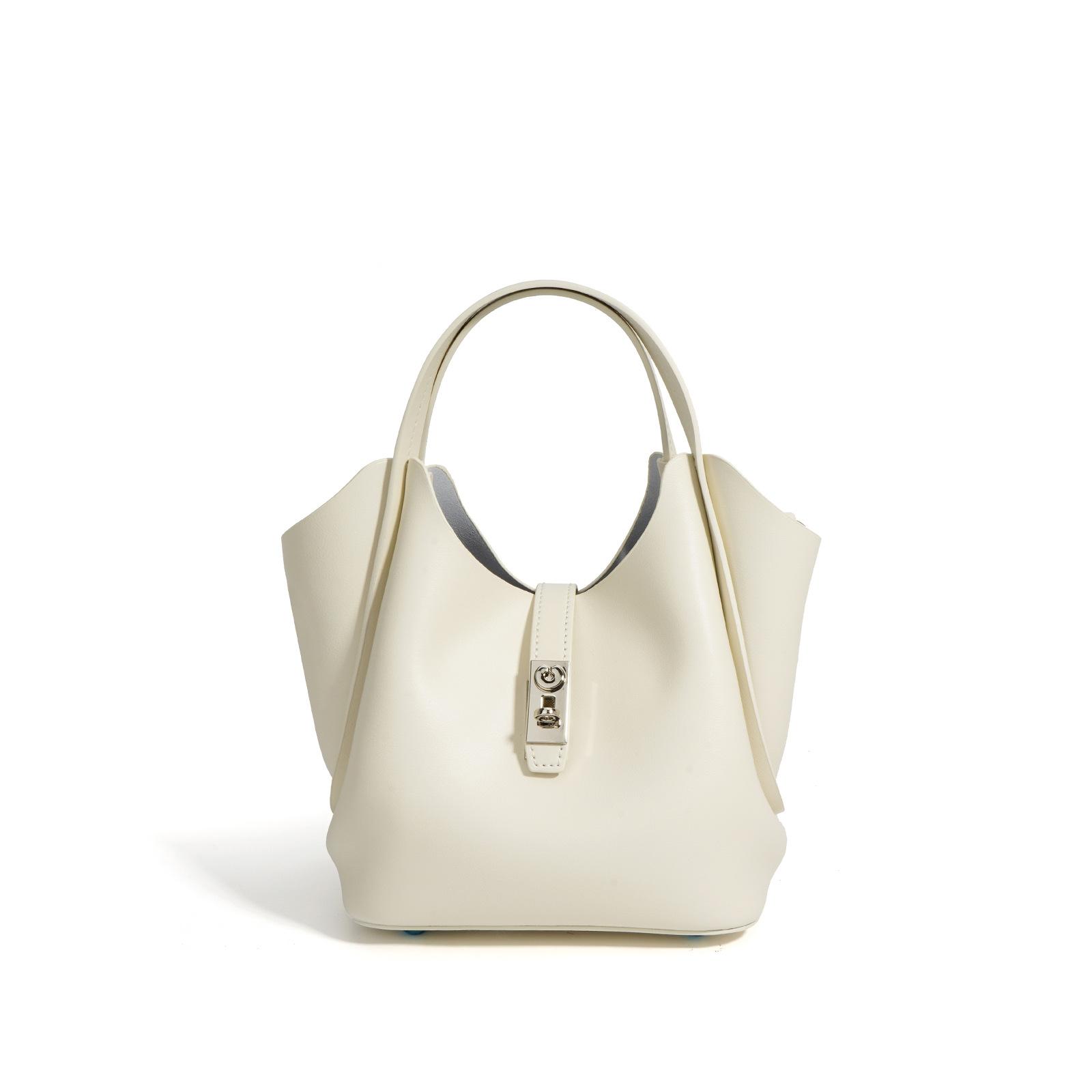 

Новая сумка-корзина из коровьей кожи, Весна 2025, Ранняя весна, Универсальная сумка-мессенджер через плечо большой вместимости, Сумка «мать и дитя» бежевый