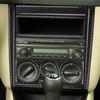 Bright Carbon Fiber Car Front AC Radio Panel Cover Sticker For VW Golf 4 1999-04
