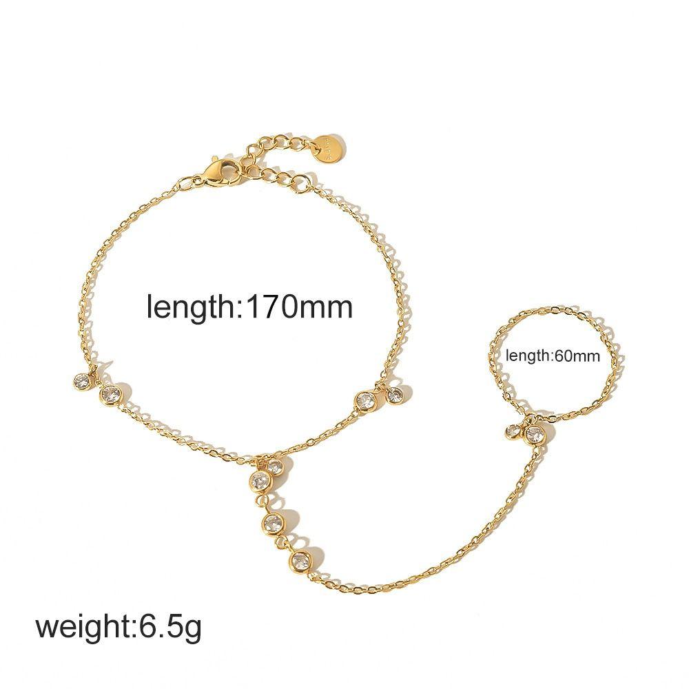Simple Design Boho Zircon Bracelet Waterproof Metal Finger Bracelet New Finger Bracelet Gifts