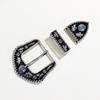 Retro Alloy Belt Buckle Head Classic Belt Engraved Three-Piece Set Pin Buckle Metal Printing Belt Buckle Accessories
