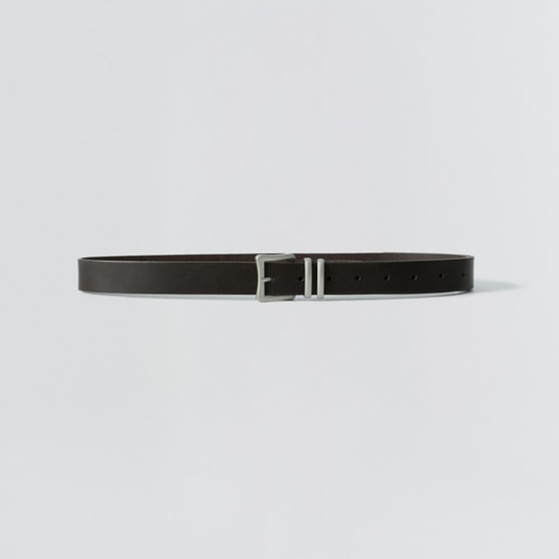 EZIO Modern Square Leather Belt_Brown