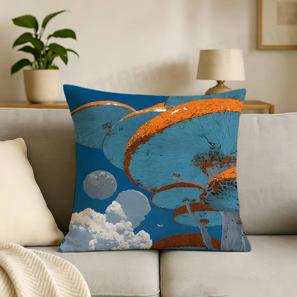 Fantasy Dream Illustration Print Throw Pillow Cover Square Cushion Case for Living Room Bedroom Decor