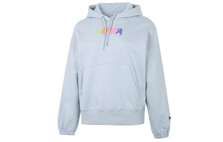 PUMA Downtown Sweatshirts Women s Blue Hooded Moderate Regular 533049-71 L