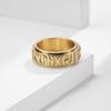 Nordic Viking Rune Rotating Stainless Steel Titanium Ring Band