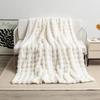 Ins Solid Color Faux Rabbit Fleece Blankets Fluffy Soft Warm Throw Blanket Nap Blanket For Couch Sofa Office Bed Camping Travel