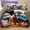 3pcs Halloween Jack And Sally Bedding Set Includes 1 Quilt Cover and 2 Pillowcases, Comfortable Bedding F038