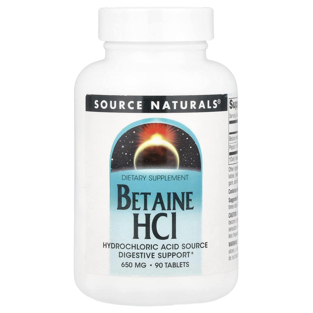 Betaine Hci, 650Mg, 90 Tablets