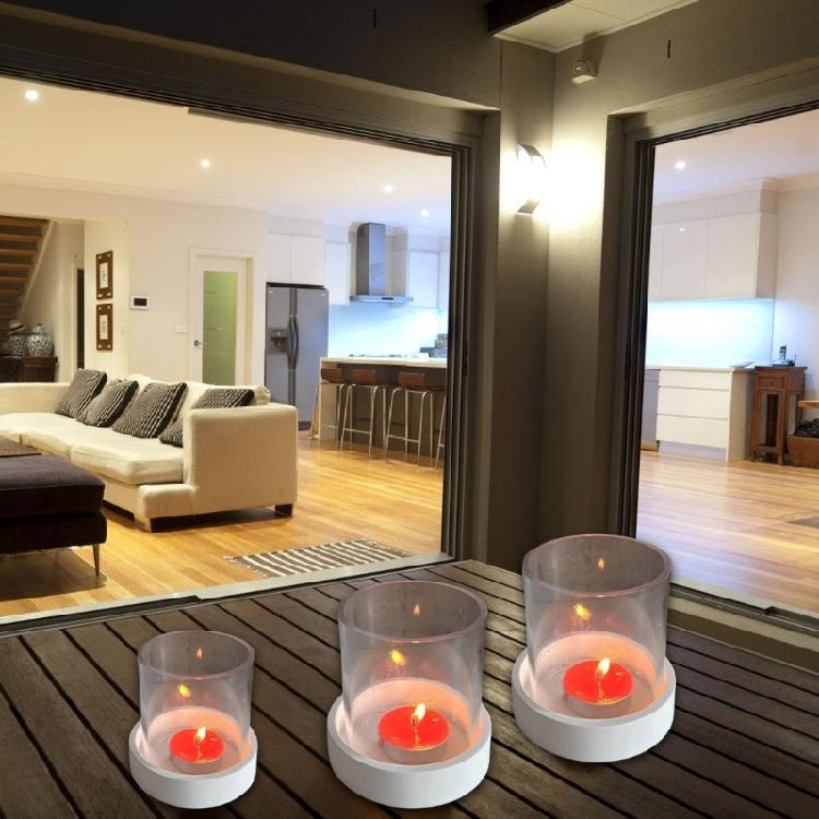 Handmade Candle Holder Molds Concrete Cement Plaster Molds Outdoor Garden Candlestick Silicone Molds Table Decorations