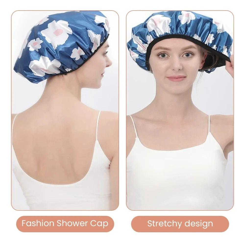 Reusable Bath Hair Cap EVA Exterior Shower Hair Cover Bathroom Supplies Shower Cap  Hair