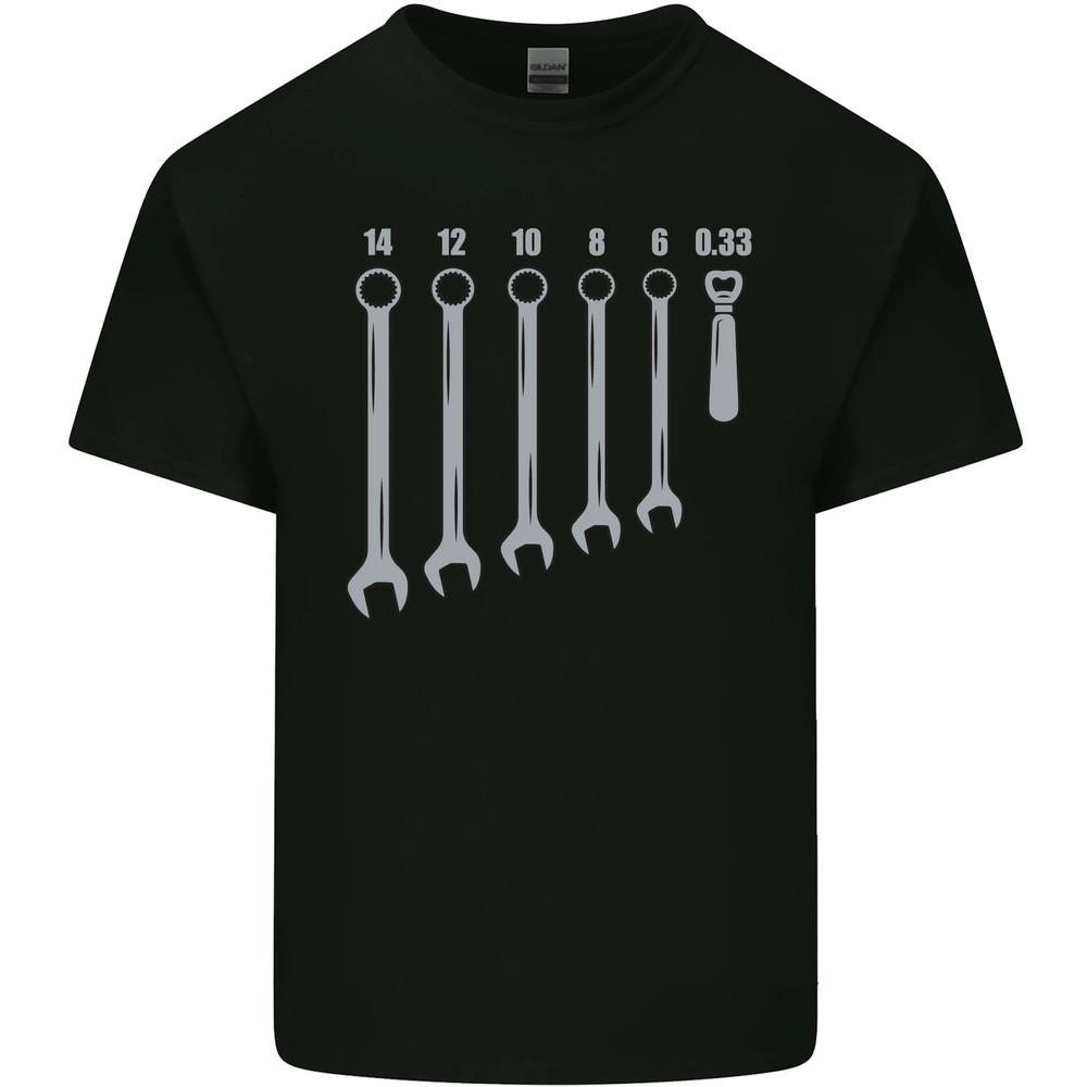 Beer Spanners Funny Mechanic Alcohol DIY Mens Cotton T-Shirt Tee Top Unisex T-Shirt XXXL