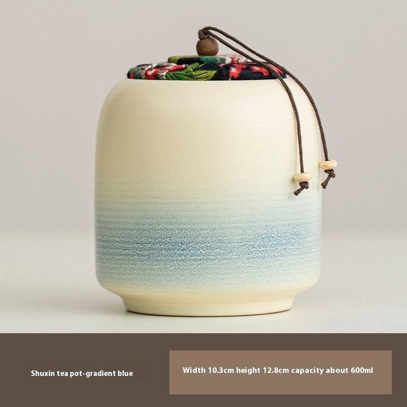 Ceramic Tea Cans Sealed Cans Tea Storage Simple Modern Light Luxury Moisture-proof Tea Jar