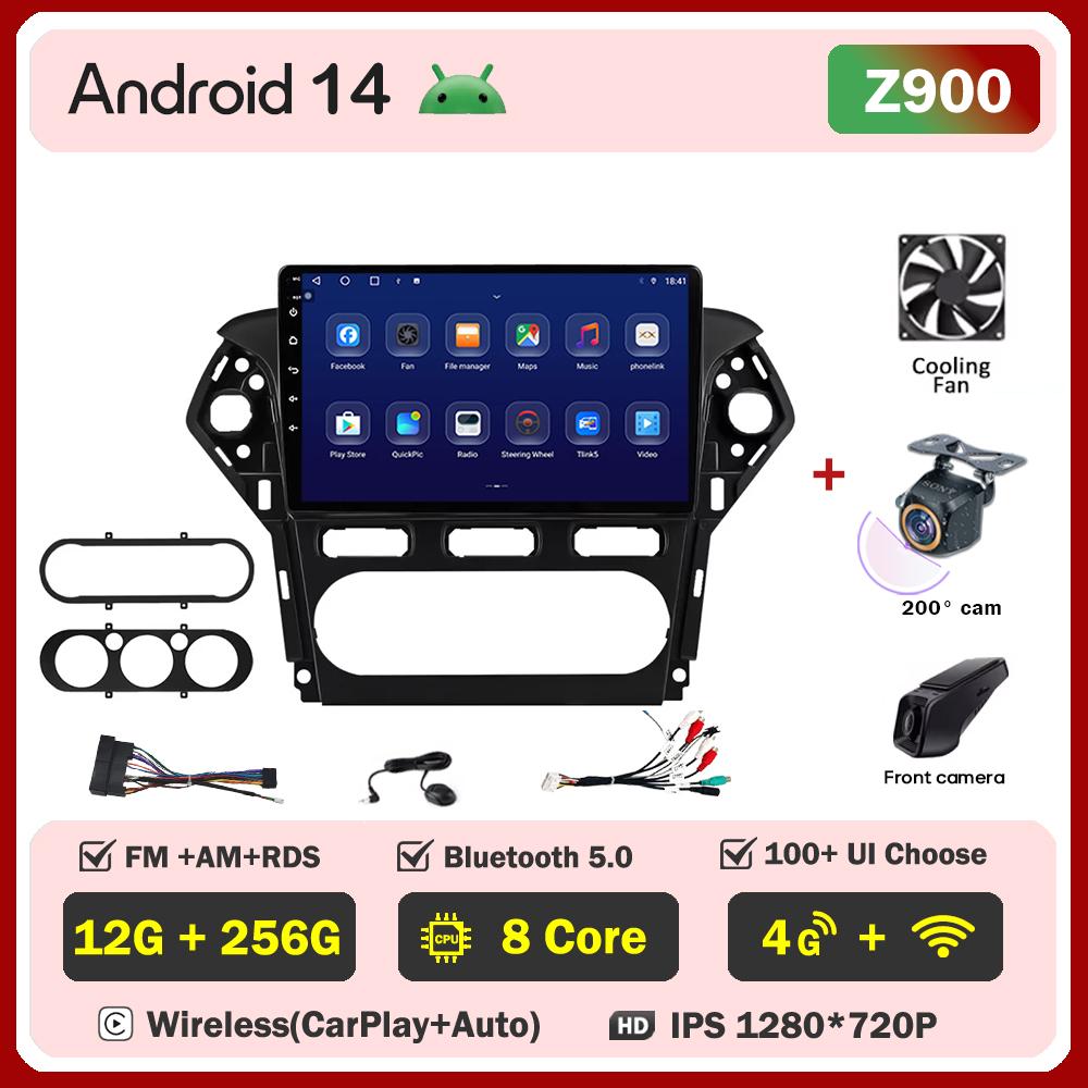 For Ford Mondeo 4 Mk4 2010-2014 Car Radio Player Car Carplay Screen Autoradio Mirror Link Car Intelligent Systems Touch Screen