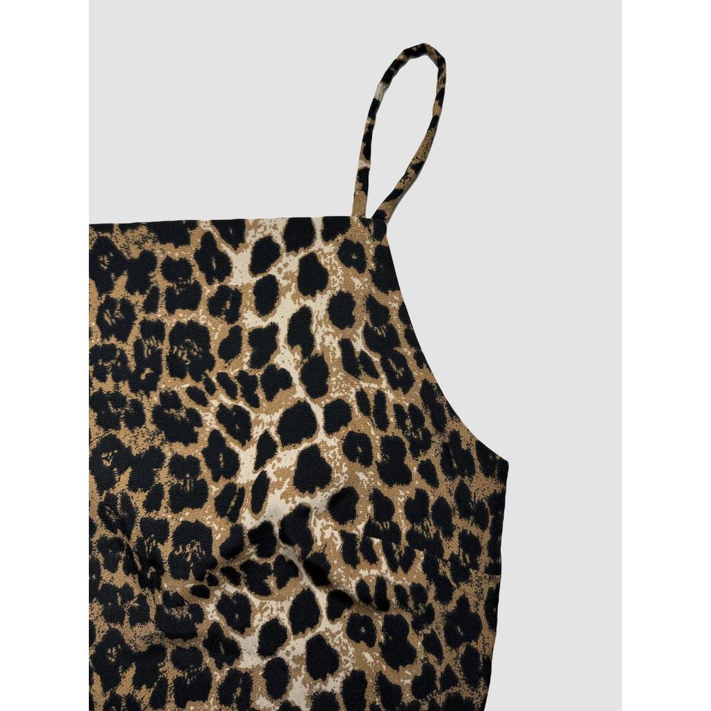 Sommer Damen Europäischer Stil Sexy Cropped Leopard Print Trägerloses Tube Top Cami, Mode Print Slim Fit Y2K Crop Top Für Damen