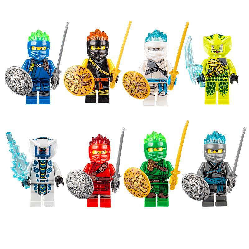 Ninja Warrior Superhero Doll With Weapon Single Building Block Assembly Toy