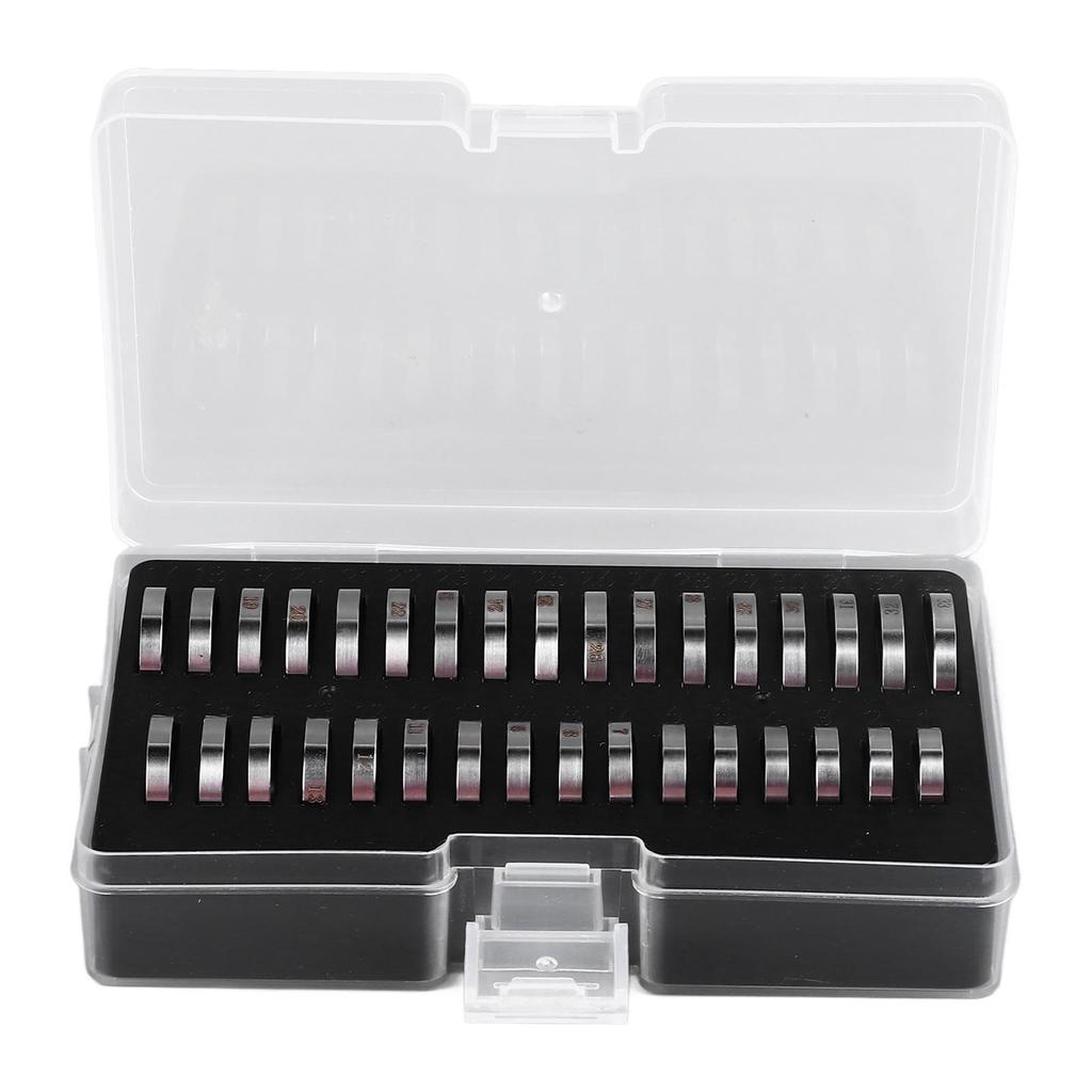 Ring Sizer Measuring Tool Portable Exquisite Polishing Stainless Steel Finger Rings Gauge Ring Sizer Tool Kit with