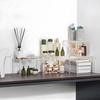 2Pcs Acrylic Cabinet Organizer Spice Racks Strong Load-bearing Transparent Kitchen Desk Countertop Organizer Stackable Shelves