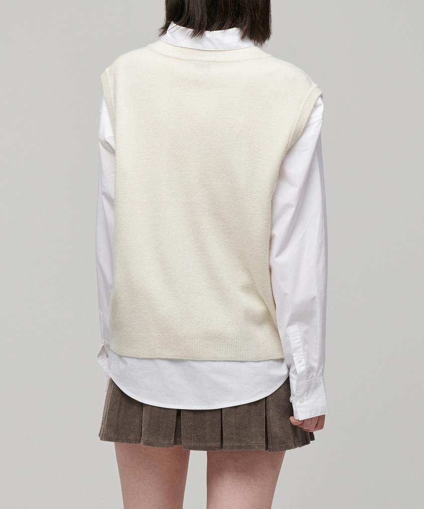 MUSINSA STANDARD WOMAN Women'S Lambswool Knit Vest [Ivory]
