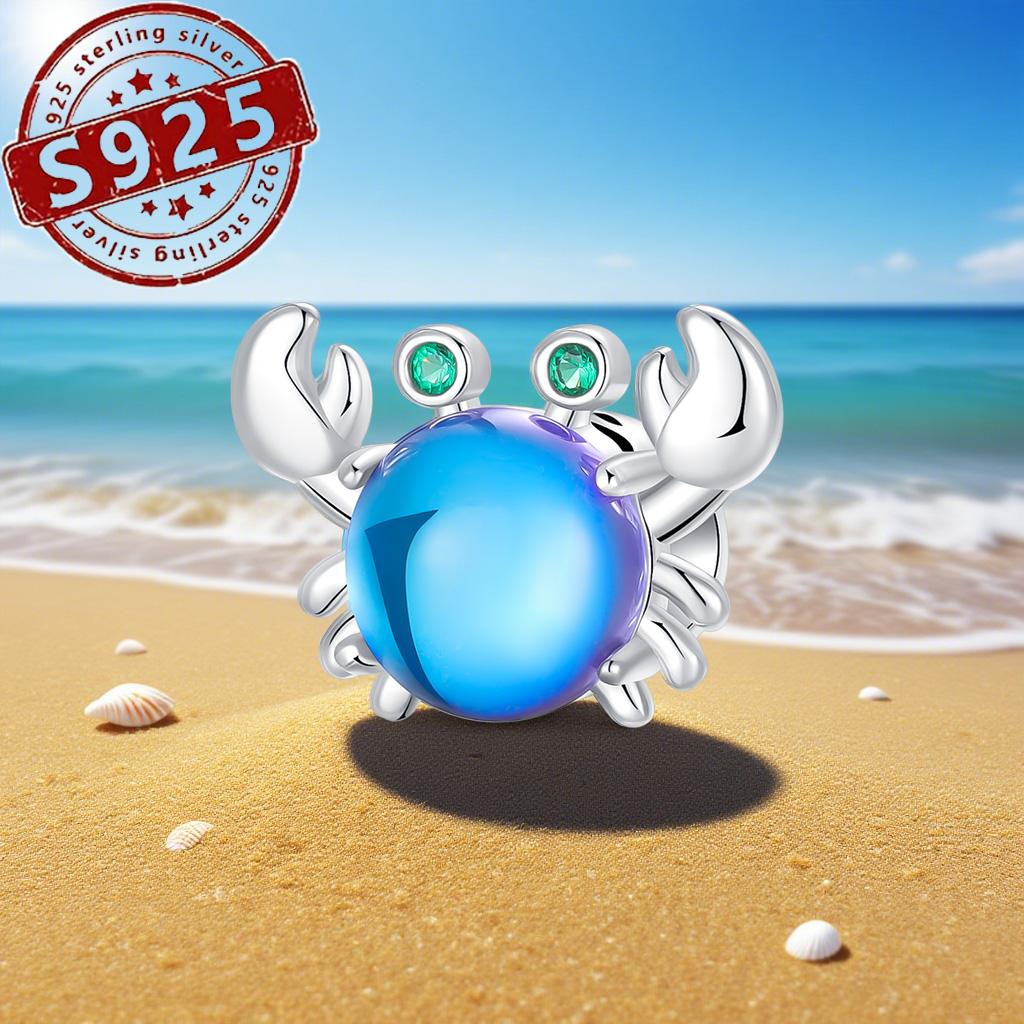 Медно-синие Изысканные Крабообразные Бусины Подвески Шармы Подходят для Оригинального Браслета Бусины Ожерелье DIY Женские Украшения