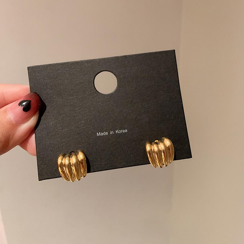 

Трендовые серьги-кольца простого дизайна в стиле инс, простые ретро-персонализированные серьги, модные универсальные серьги с темпераментом, женские