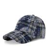Autumn and Winter Hard Top Plaid Retro Baseball Cap Women's Street Classic Old Face Small Sunshade Cap Trend