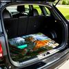 1Pcs Tiger Resting Waterfall Car Trunk Mat with Anti Slip Cargo Liner Waterproof Rear Storage Protector Floor Mat for SUV Sedan