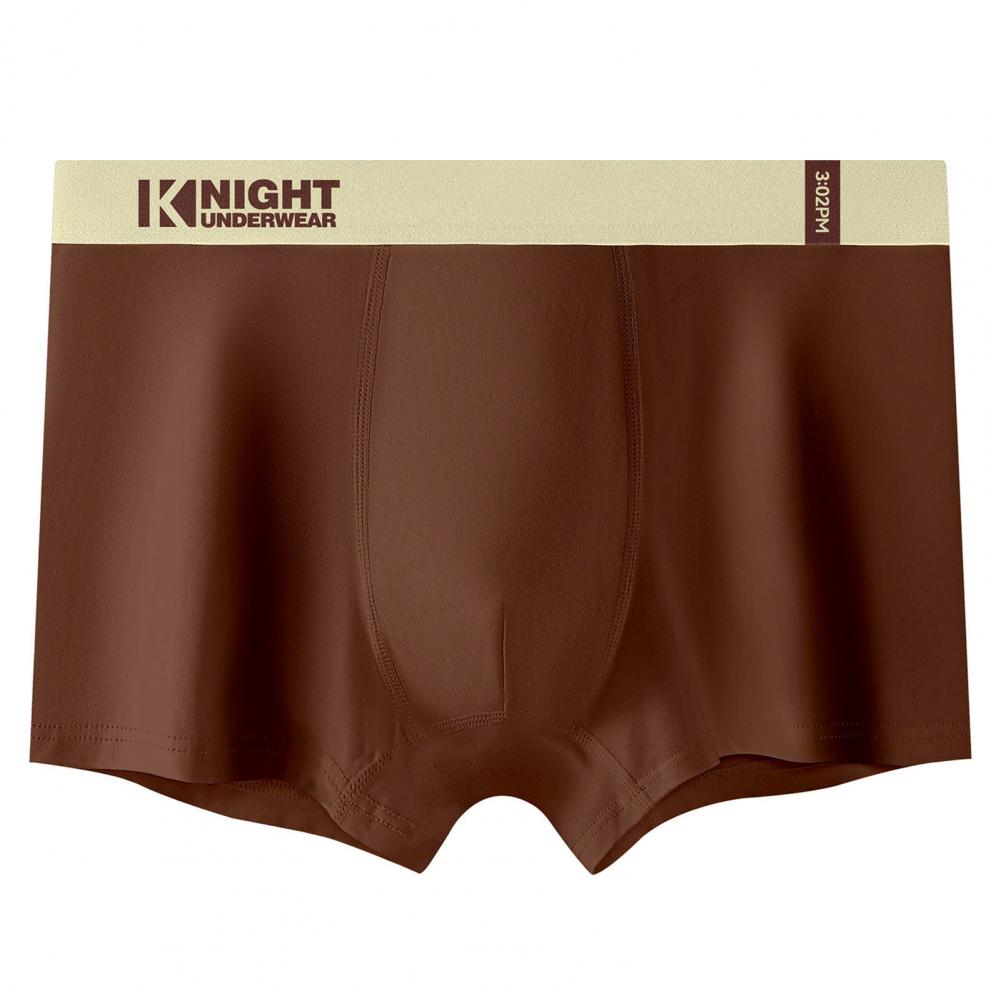 

Men Boxer Underwear Mid-rise Elastic Waistband U-Convex Shorts Briefs Contrasting Color Breathable Thin Panties Breathable Fabric Practical Daily Use L красный