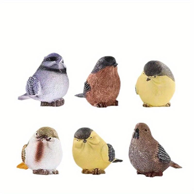 Entzückende Harzvögel Miniaturfiguren für Feengarten Dekoration Kreative Figuren Ornamente für Schreibtisch und Schrank