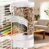 Automatic Bird Feeder Double-stand Automatic Transparent Food Bowl Bird Cage Food Dispenser For Pet Aviary Finch Monk Parrots