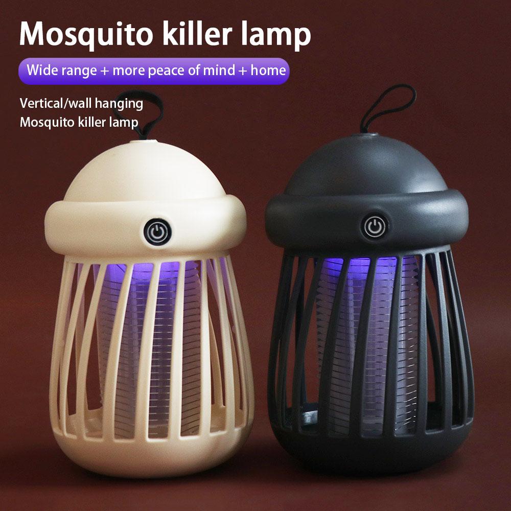 USB Rechargeable Electric Fly Trap Mute Bug Zapper Trap Lamp Mini Mosquito  Lamp  Summer